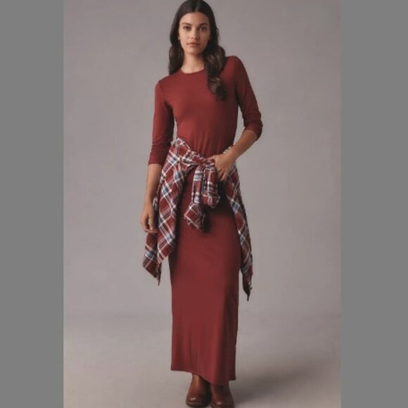NWT Reformation Tommie Knit Maxi Dress Chianti/Wine Medium - Picture 1 of 15